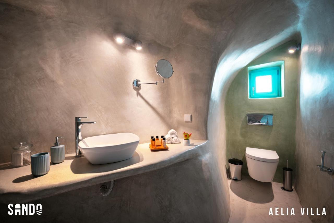 Sando Traditional Cave Villas With Jacuzzi And Sea View Vourvoulos ภายนอก รูปภาพ