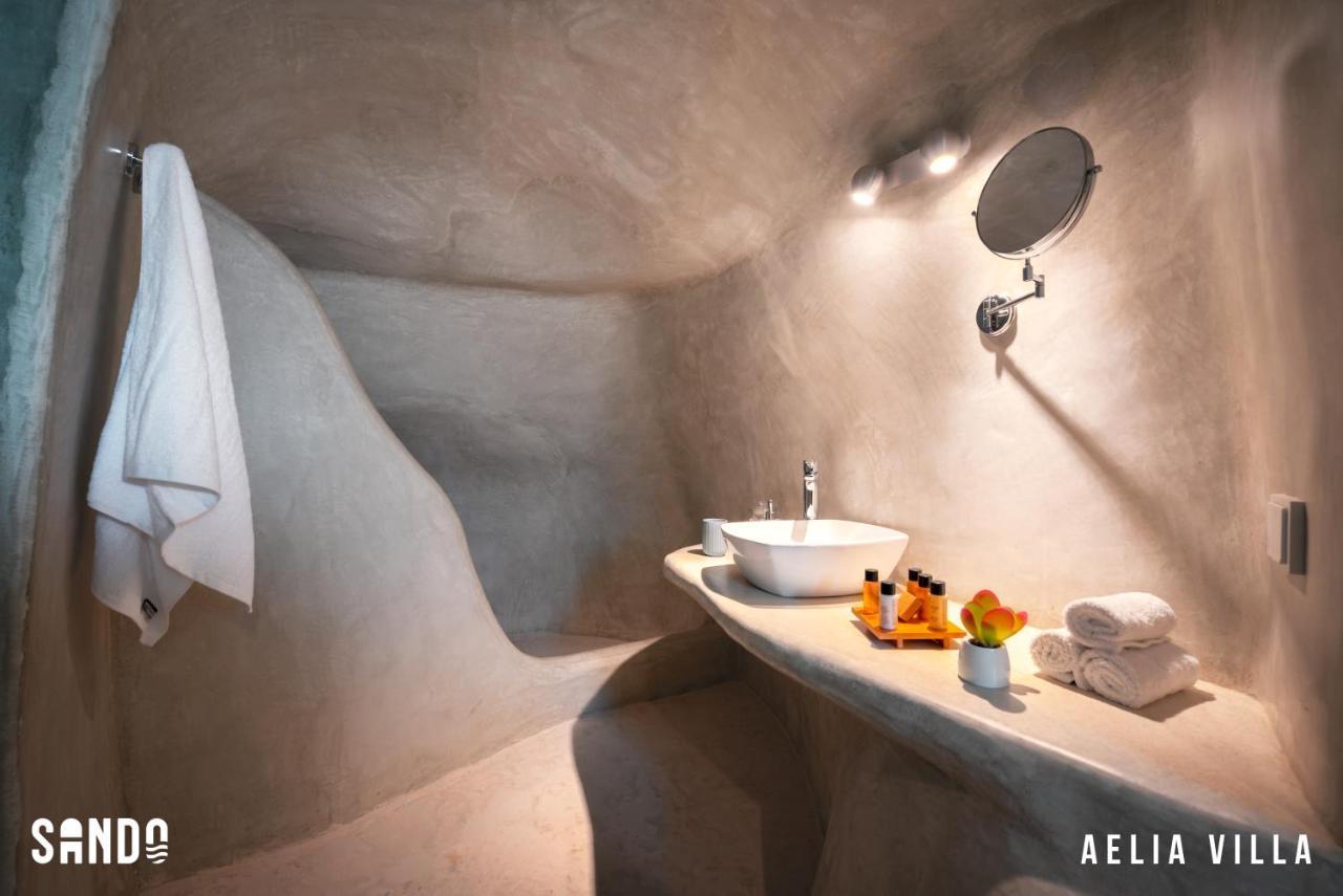 Sando Traditional Cave Villas With Jacuzzi And Sea View Vourvoulos ภายนอก รูปภาพ